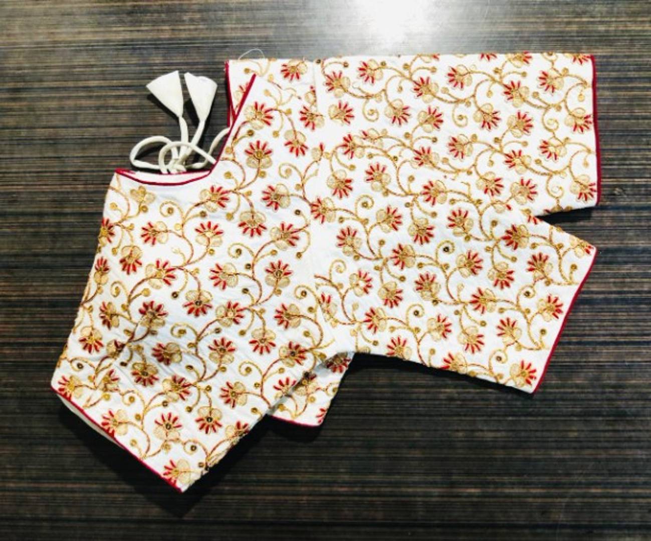 Stylish Phantom Silk Embroidered Stitched Blouse